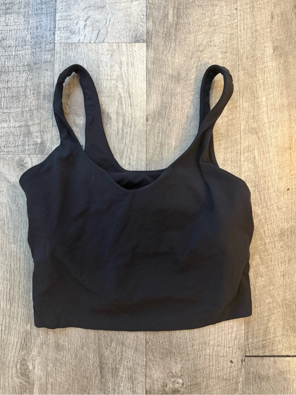 lululemon athletica Black V-Neck Cropped Tank